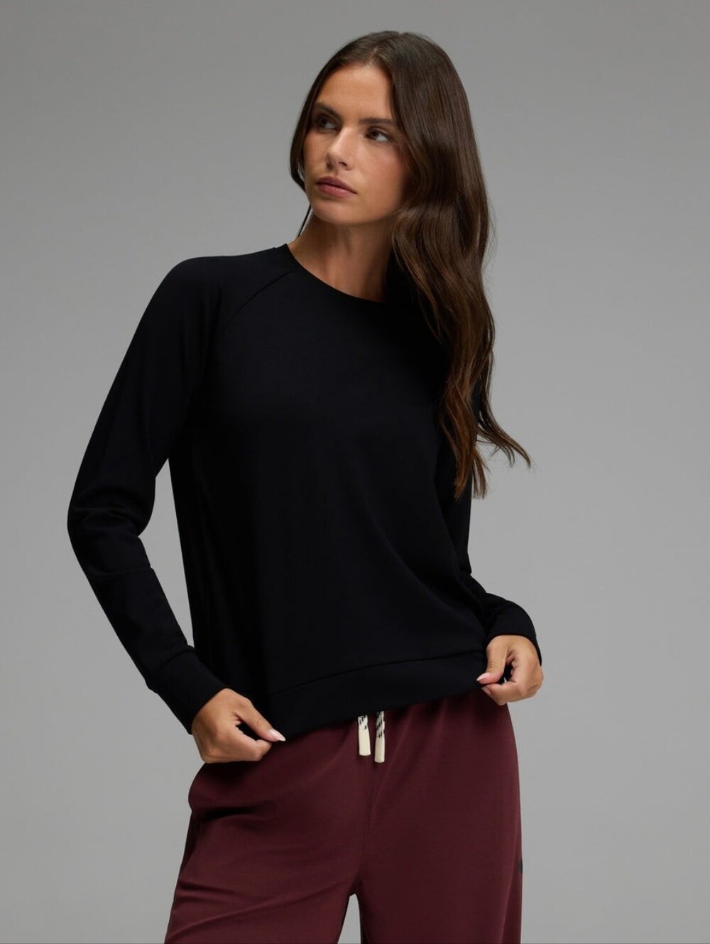 Cozy Earth Women's Brushed Bamboo Pullover Crew